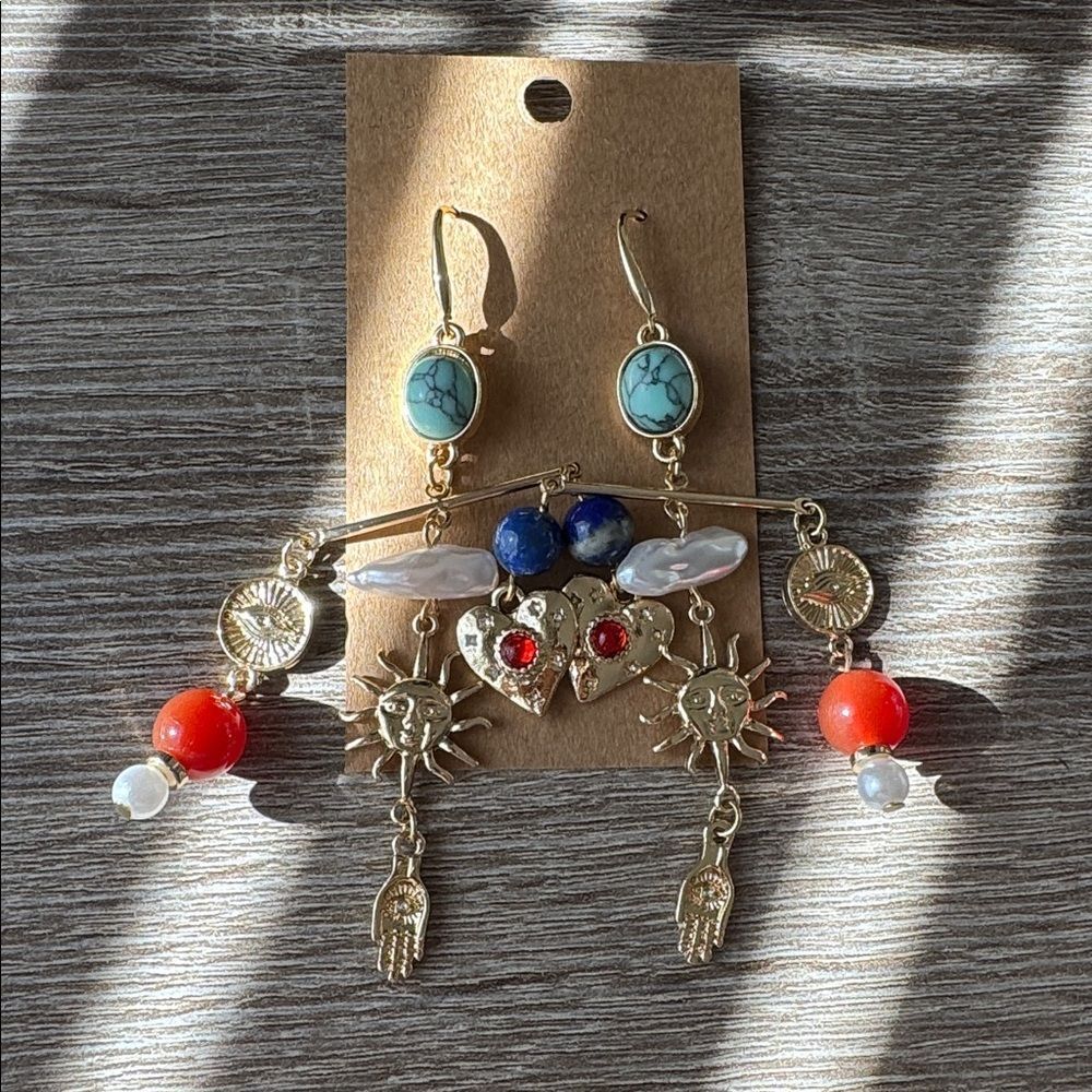 Multicolor Dangle Earrings A1525 - image 4